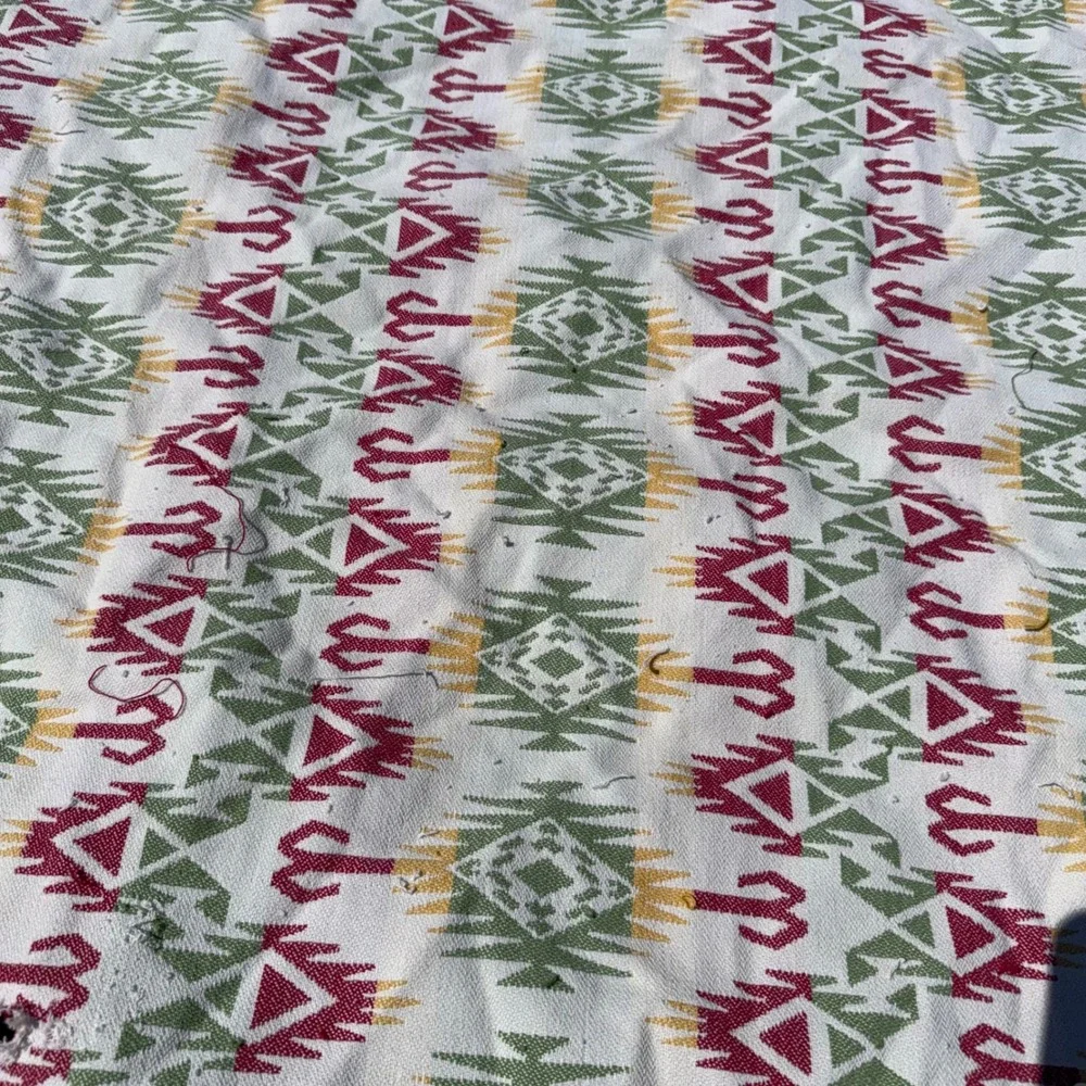 L.L. Bean Blanket Queen Multicolor Fair Southwestern Cotton Woven Portugal